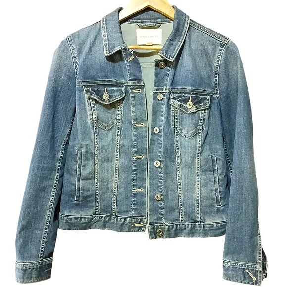 VINCE CAMUTO Blue Jean Jacket S - Picture 6 of 15
